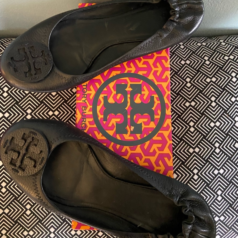 Tory Burch Black Ballet Flats